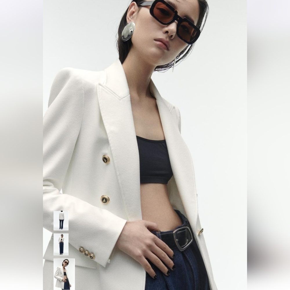 BNWT! Zara TAILORED DOUBLE-BREASTED BLAZER